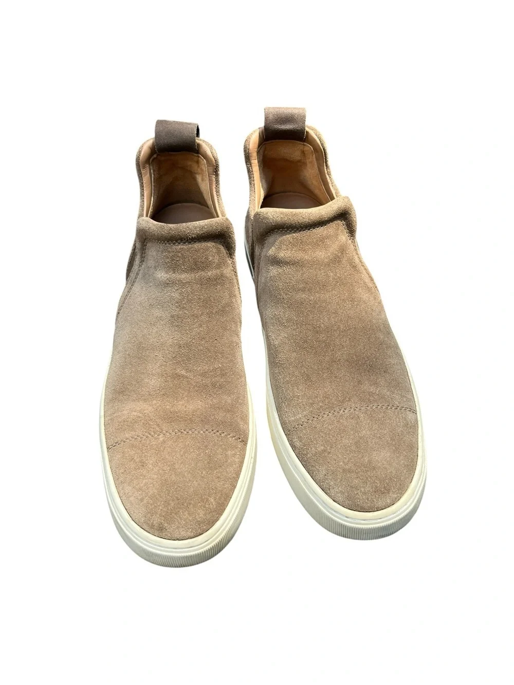 Vince Lucio Men's Slip-On Suede Sneakers - Taupe Sz 9.5